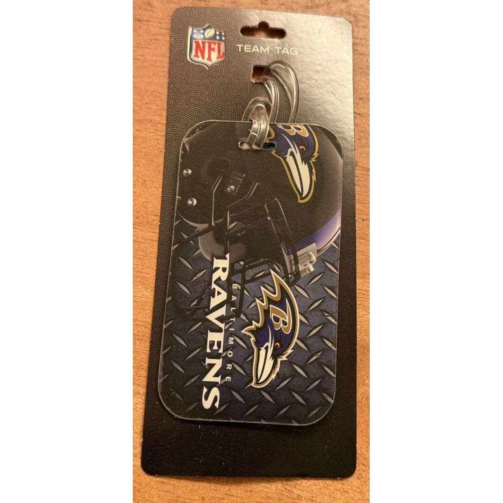 NFL Baltimore Ravens Luggage ID Tag NEW Travel Bag‎ Duffel Plane RICO Industries